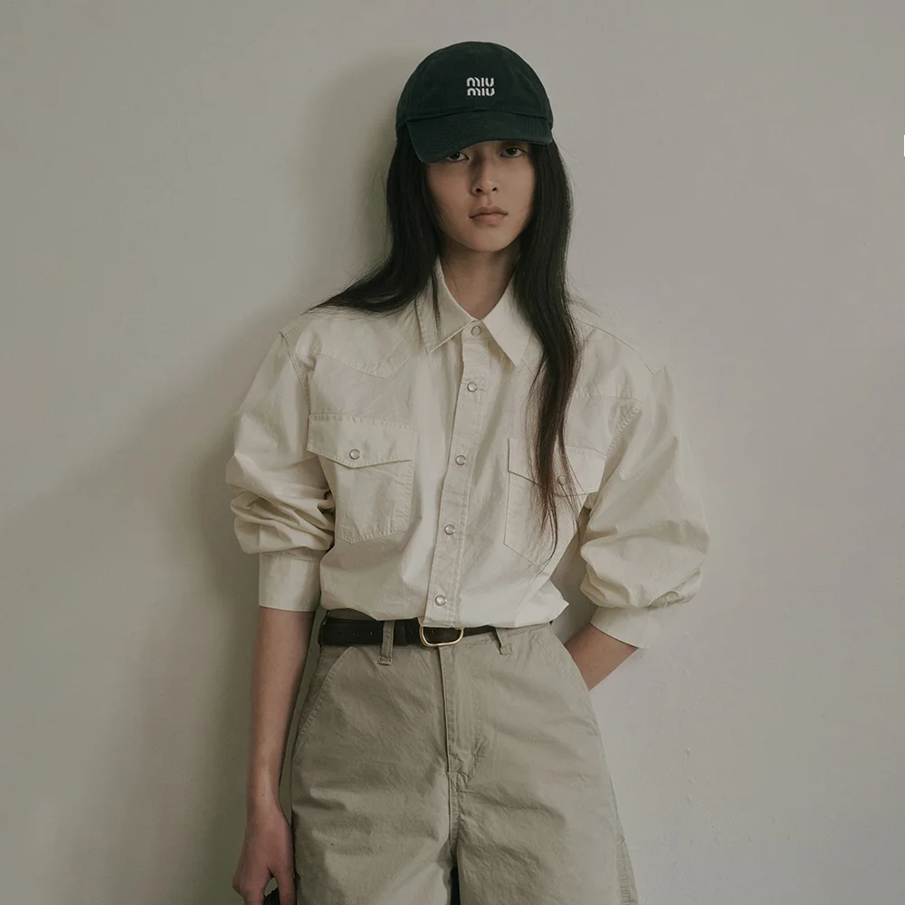 BAYLOR SNAP BUTTON SHIRT_CREAM