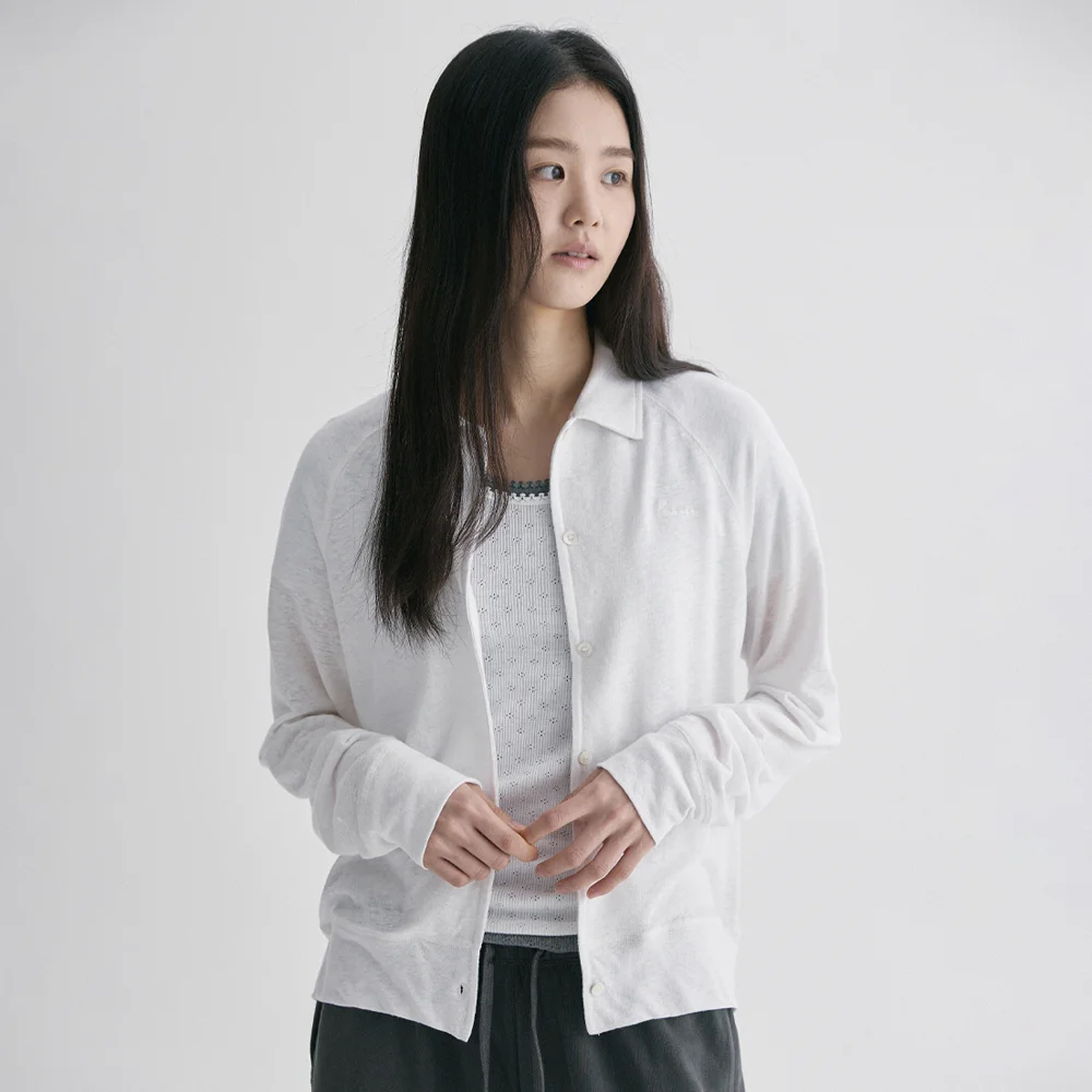 YOUNE KARA BUTTON CARDIGAN (IVORY)