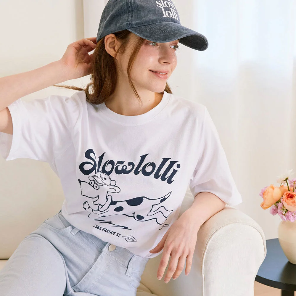 Rolling puppy t-shirt - White