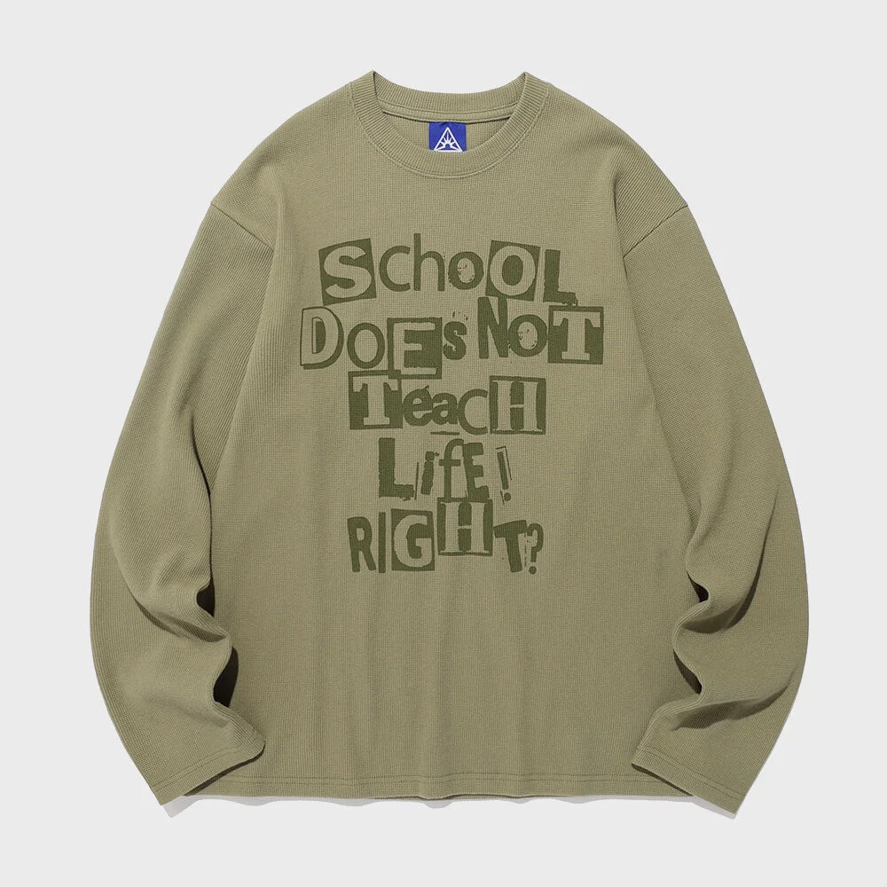 DOES NOT TEACH WAFFLE LS TEE_KHAKI(IK2FSMT551A)