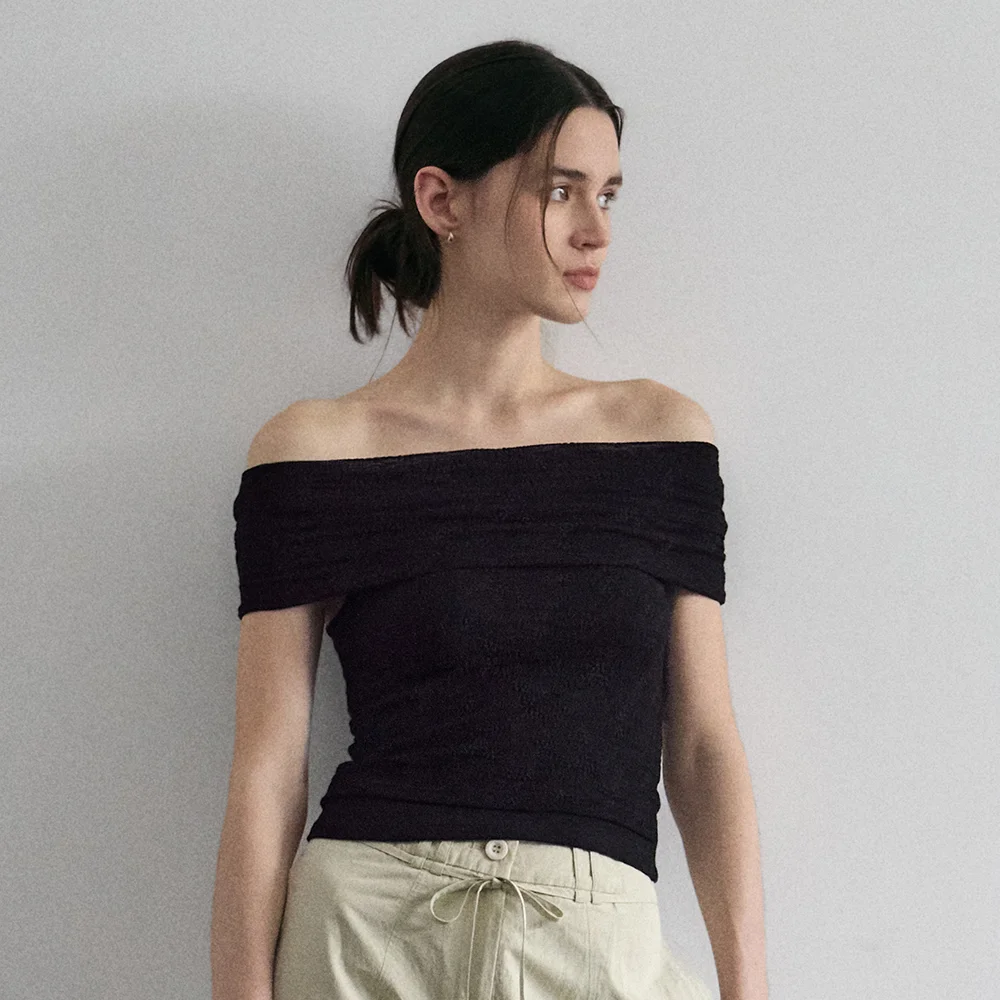 FLEUR LACE OFF SHOULDER (BLACK)