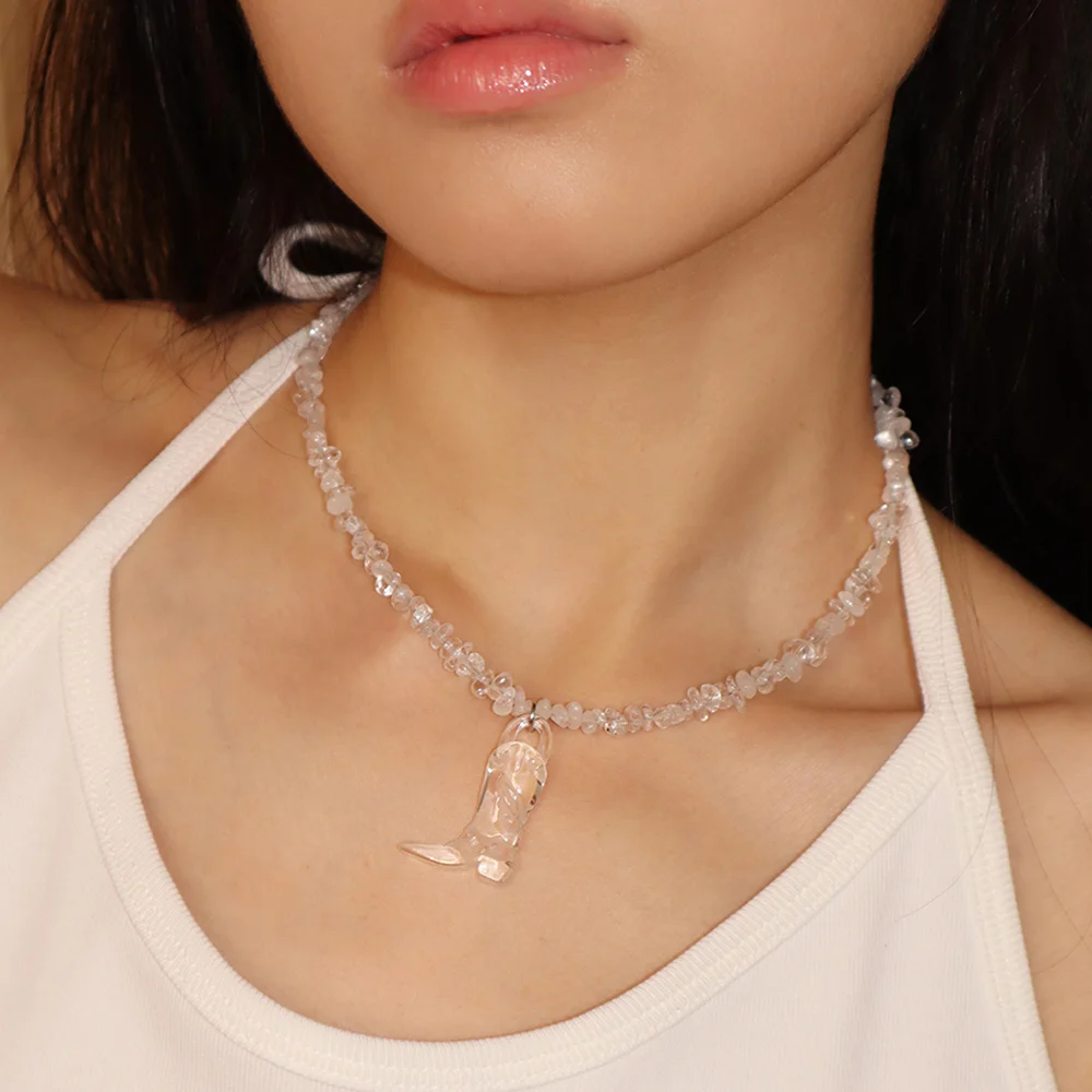 boots clear necklace