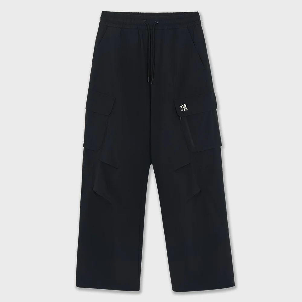 戶外機能風 降落傘 工裝 寬版 褲子 NY (Black)