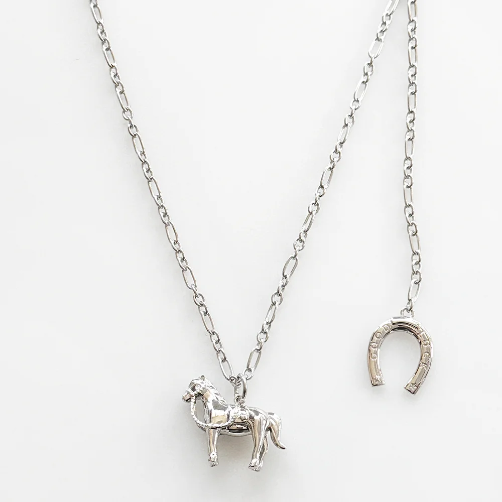 My Horse Twoway Necklace / Silver