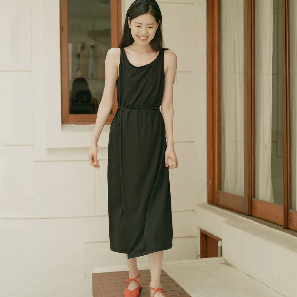 Breeze wrap dress / Black