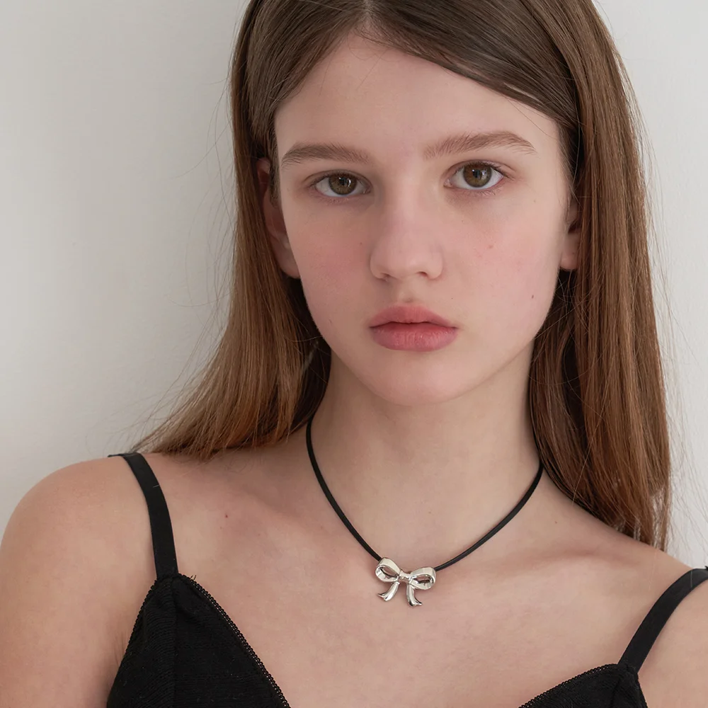 Cutie Loop Ribbon Necklace_2 colors