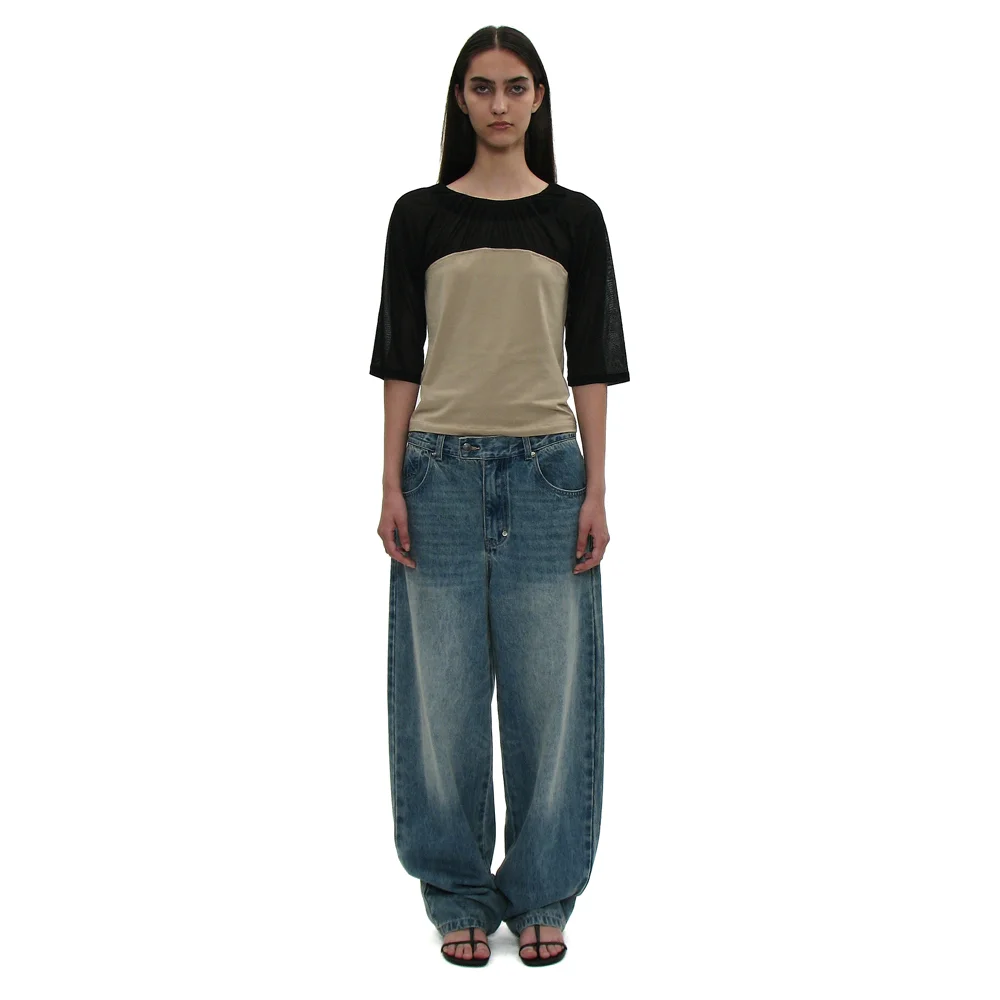 CINCH-BACK ROUNDING JEANS_MID BLUE
