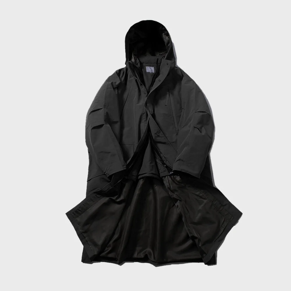 NOMAD HOODED LONG PARKA (BLACK CHARCOAL)