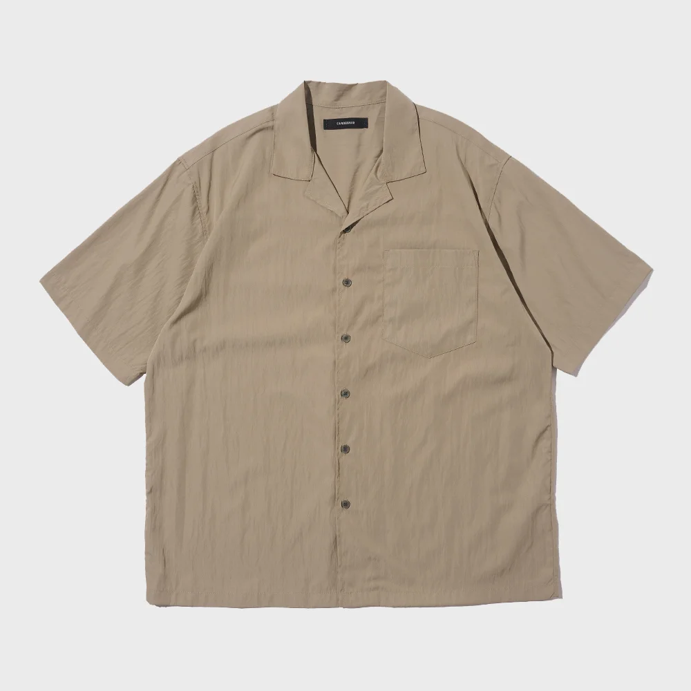 COOL WASHING SHORT SLEEVE SHIRT (BEIGE)