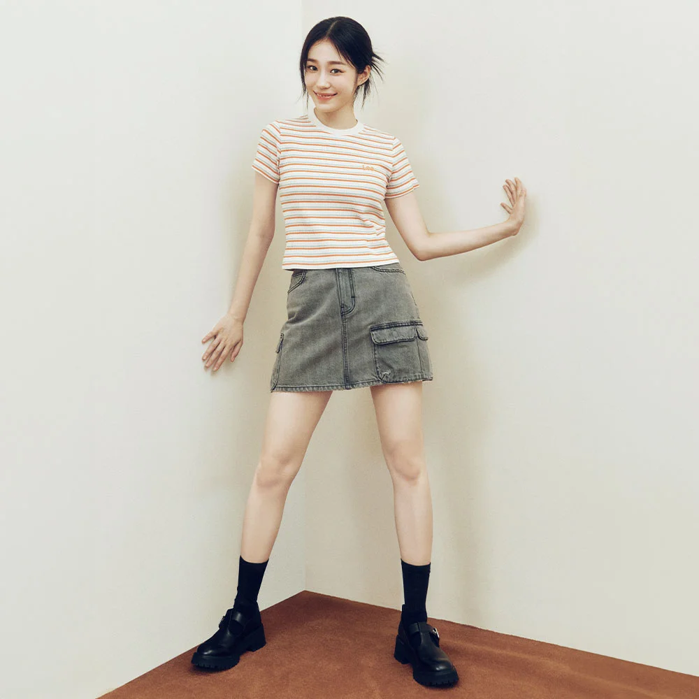 女裝 工裝 牛仔 迷你 半身裙 黑色