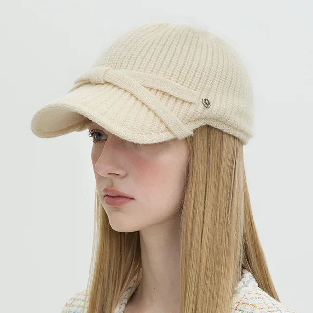 Camille Knitting Cap - Ivory