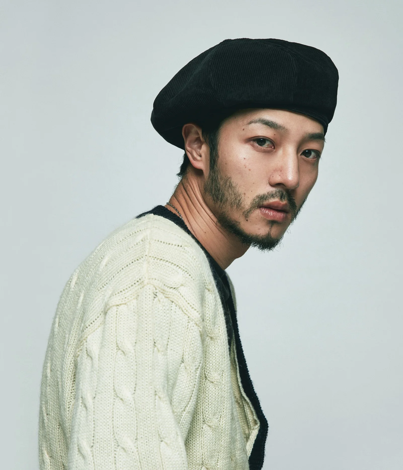 needle cord beret