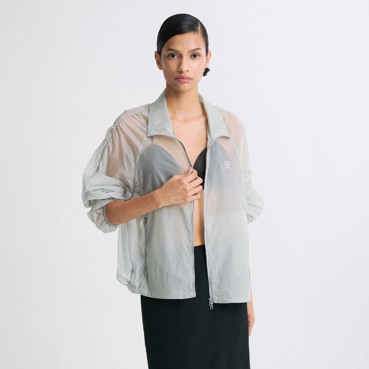 SHEER WINDBREAKER JACKET SEASALT