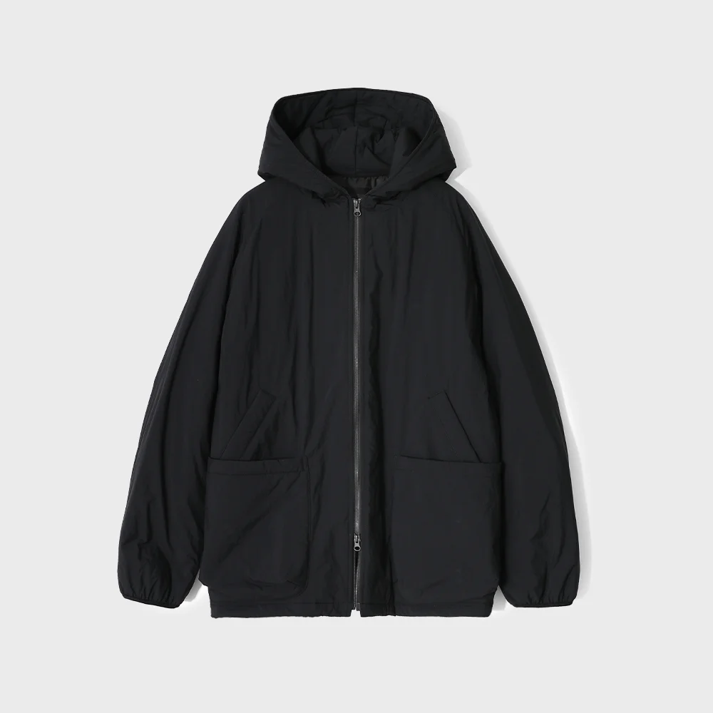 Moscow Water Repellent Padding Hoodie Jacket Black Navy