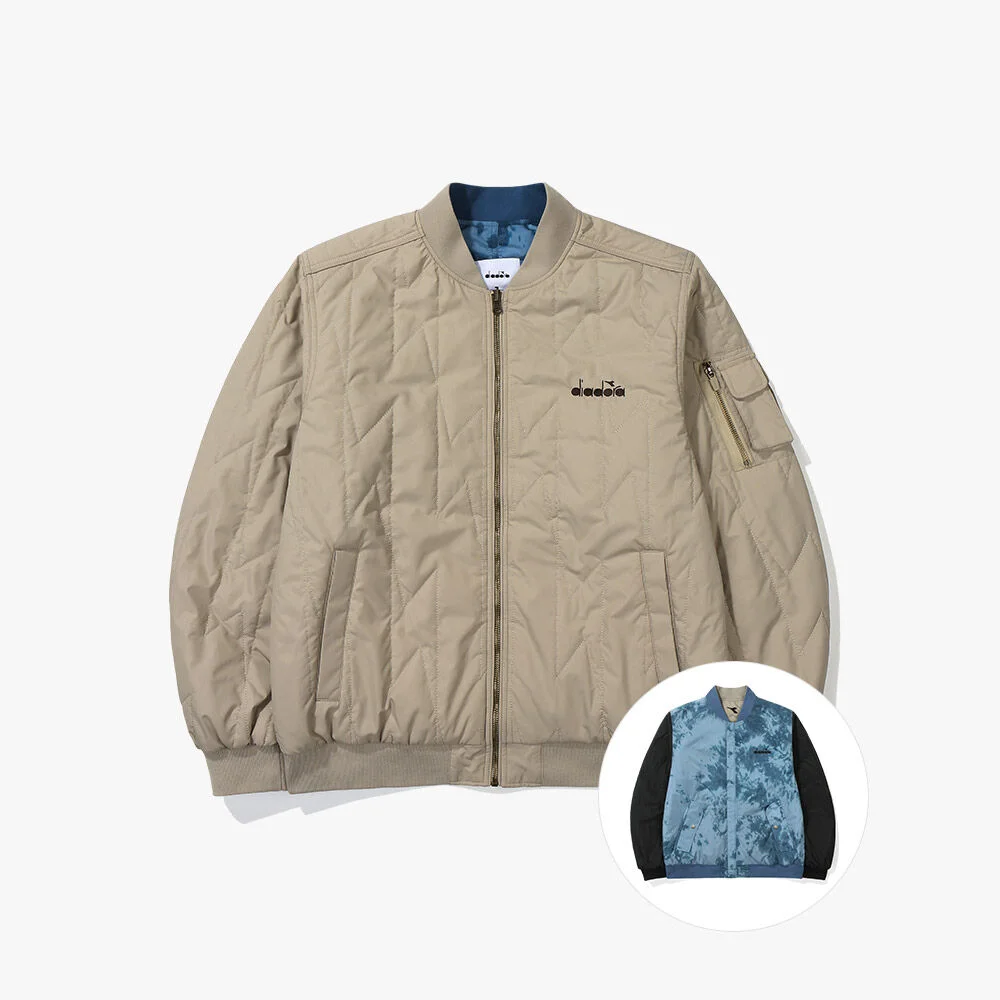 雙面穿 羽絨外套 飛行員款 外套 BEIGE