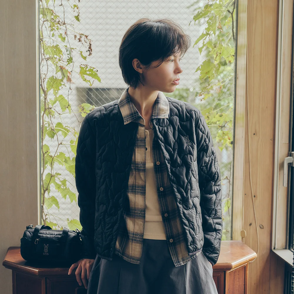女裝) Usagi 羽絨外套 外套(BLACK)
