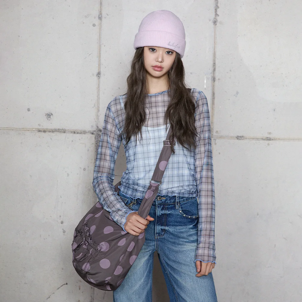 DOT 2WAY HOBO BAG BROWN BR4AB001