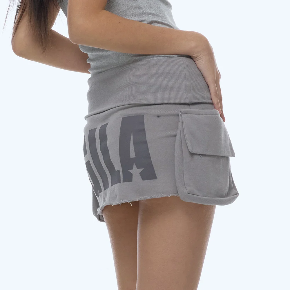 BOLD LOGO POCKET SKIRTS_BEIGE