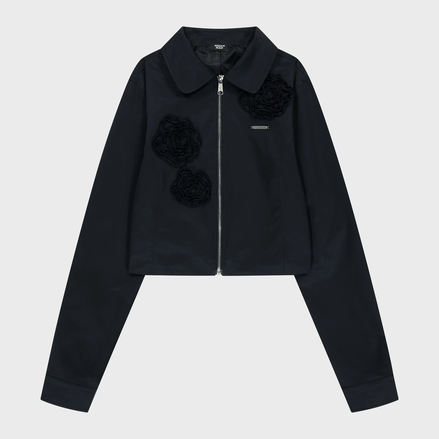 Flowers Zip-Up Jacket (Black)