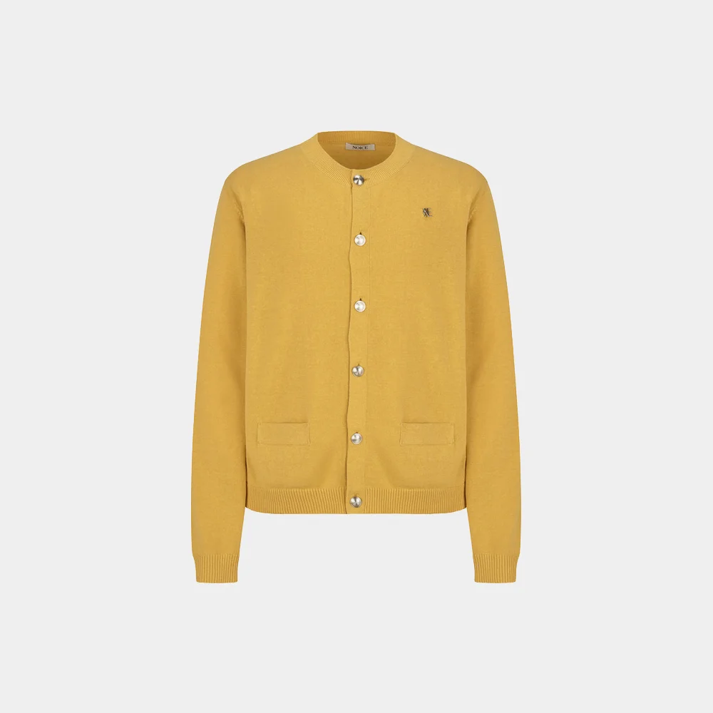 (M) YELLOW KNIT CARDIGAN - YELLOW
