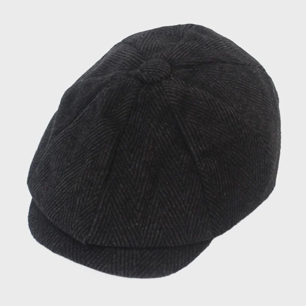 Herringbone Wool Black Banding Huntingcap 獵人帽