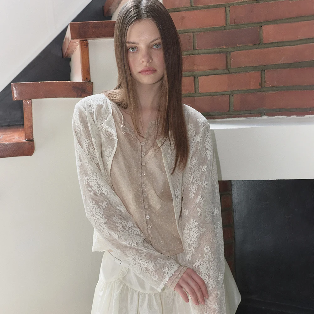 CROCHET LACE CARDIGAN (IVORY)