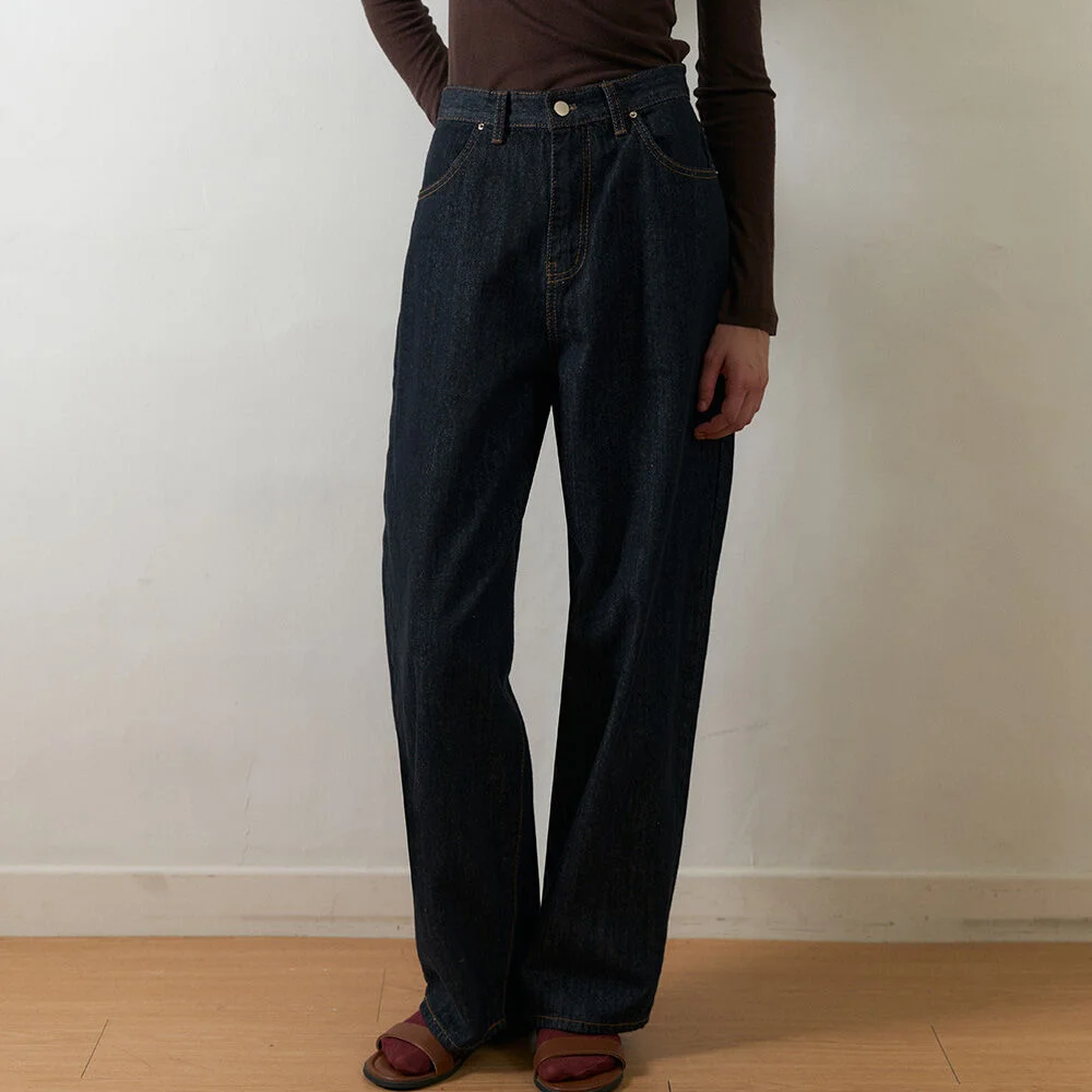 NELRO WIDE NONFADE INDIGO DENIM_DARK BLUE