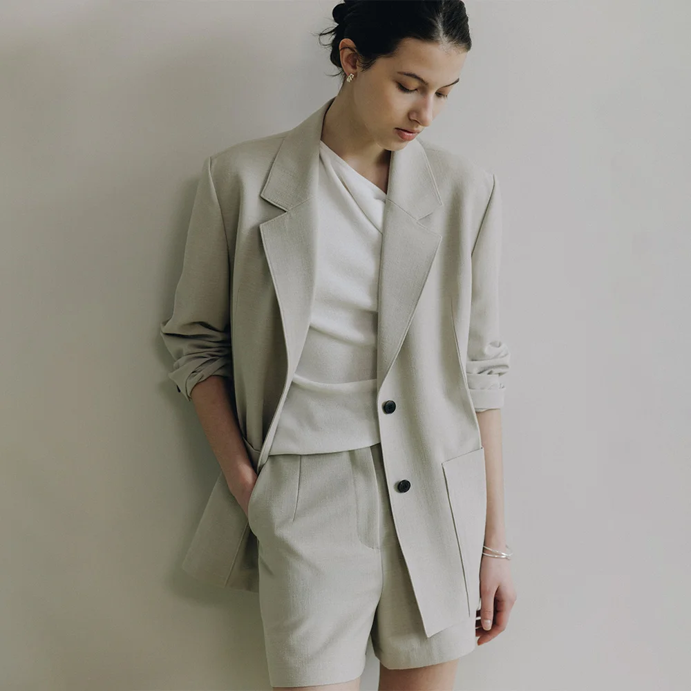 Line Like Single-Breasted Back Slit Jacket SW6MJ785-91