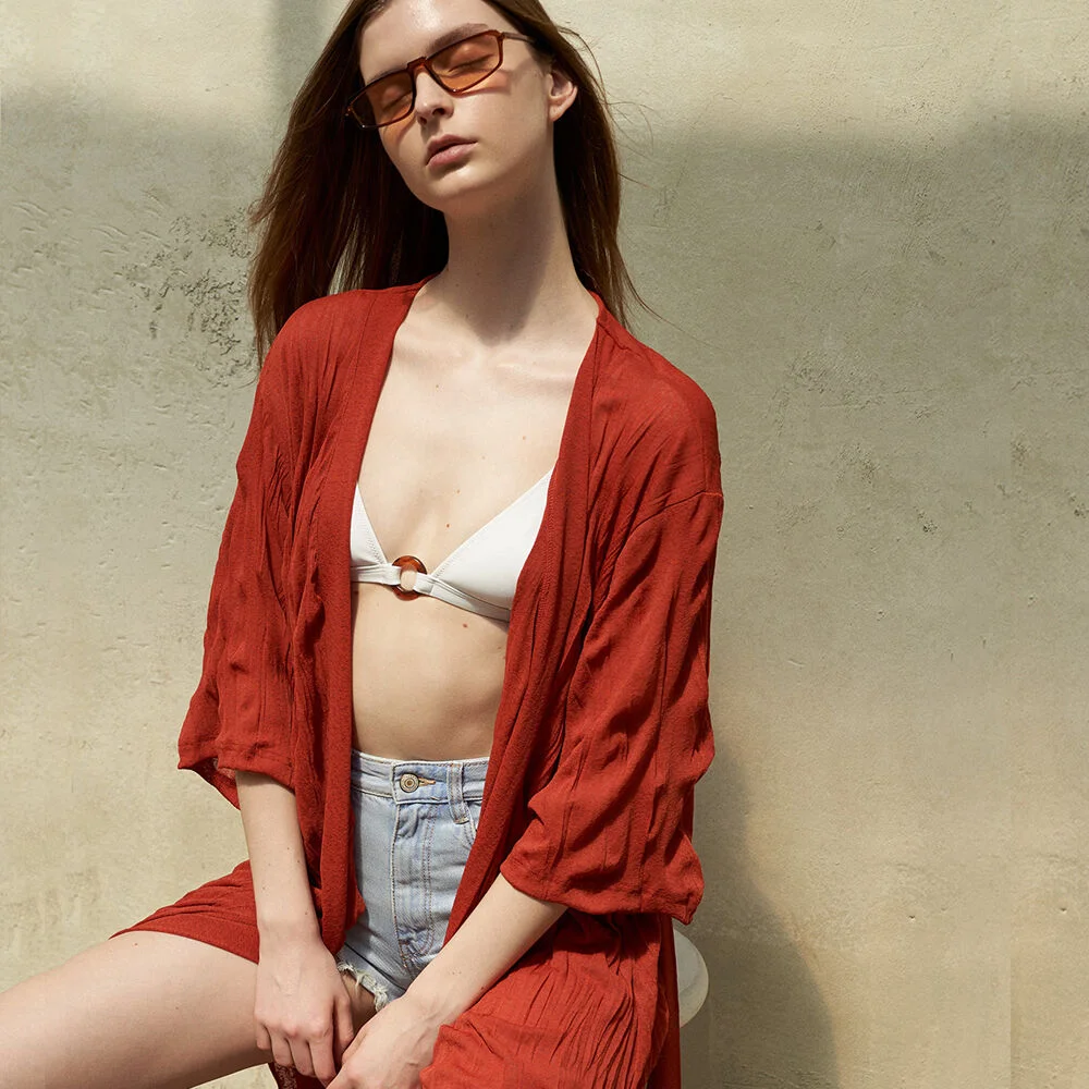 Playa 浴袍 (red brown)