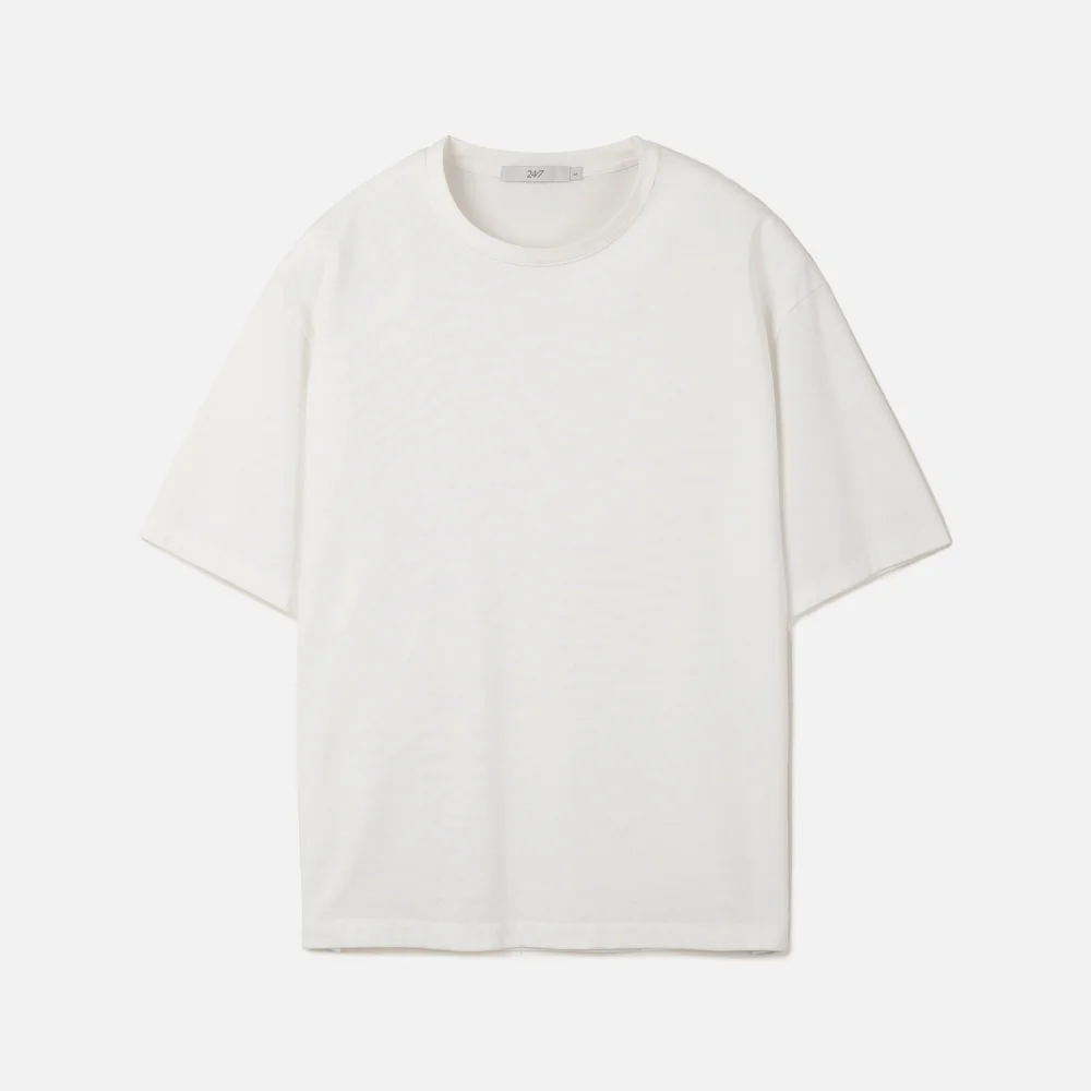 COTTON ASKIN BLENDED CROP TEE WHITE (247)