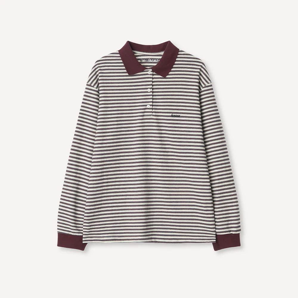BAEIDI STRIPE T-SHIRT (WINE STRIPE)