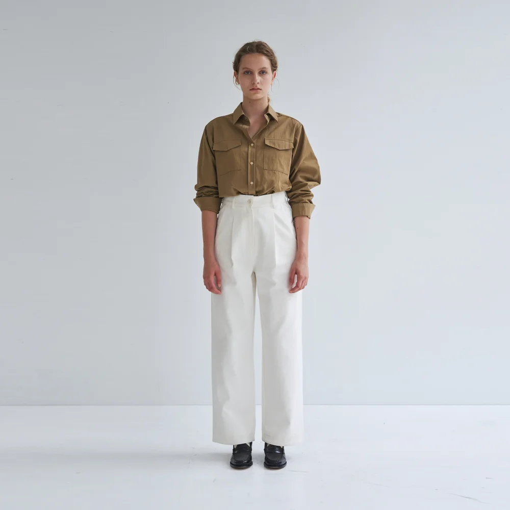 Cotton Twill Pants(White)