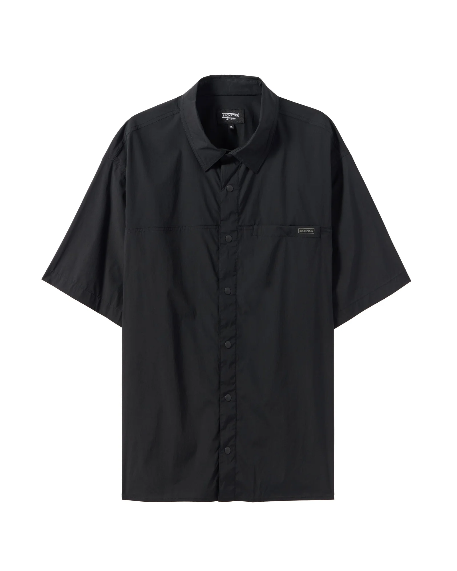 NYLON SET HALF SLEEVE SHIRT - BLACK (P242MSH234)