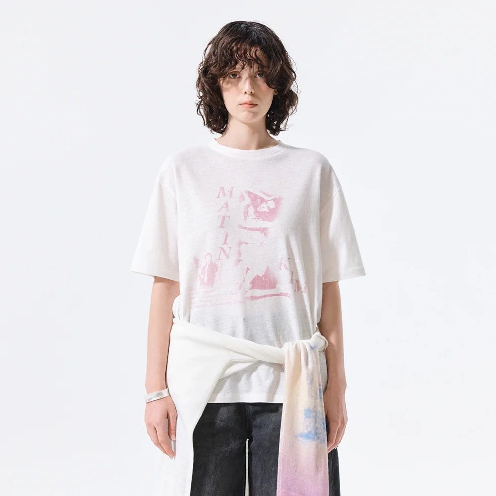 PORTRAIT GRAFFITI LOGO TOP IN WHITE