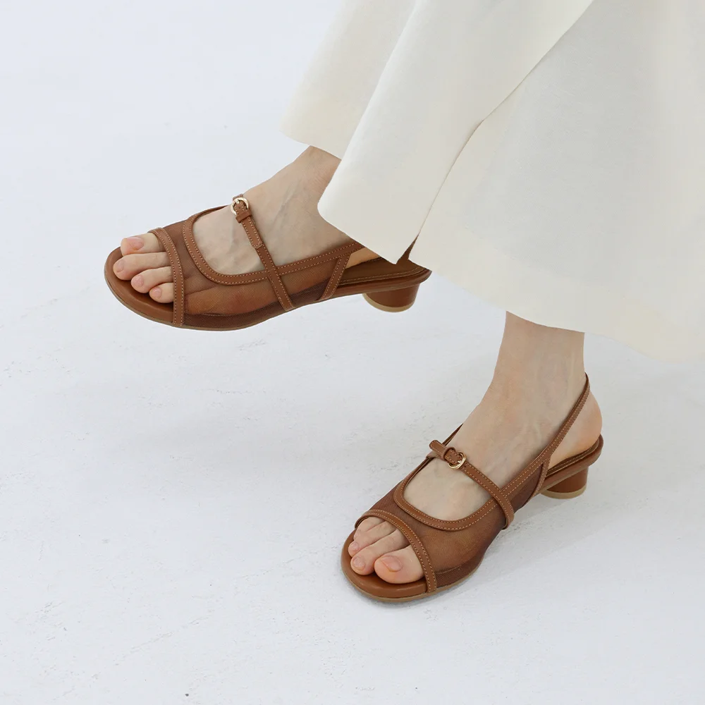 Ro mesh sandal_24100_camel