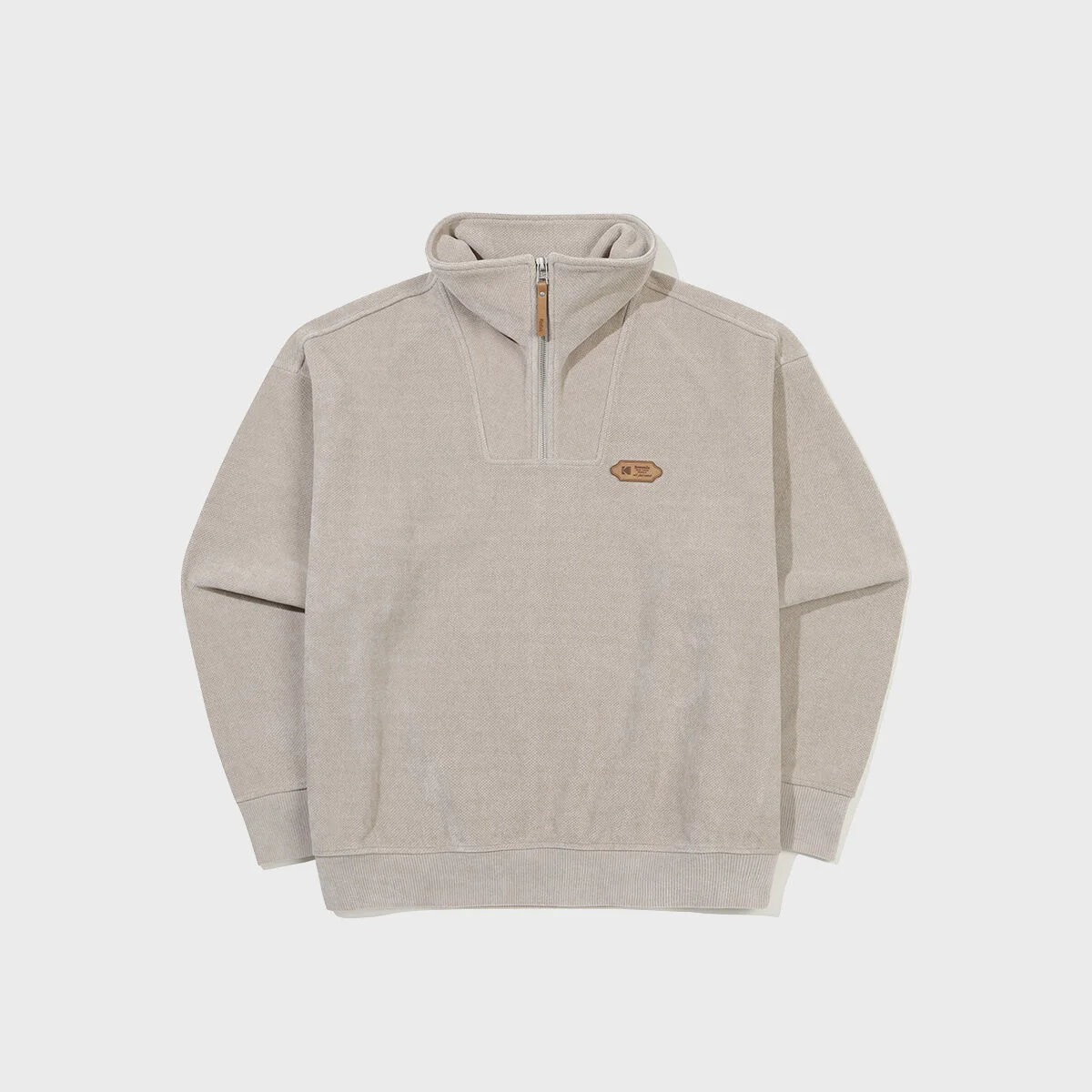 綿密 半拉鏈 衛衣 BEIGE
