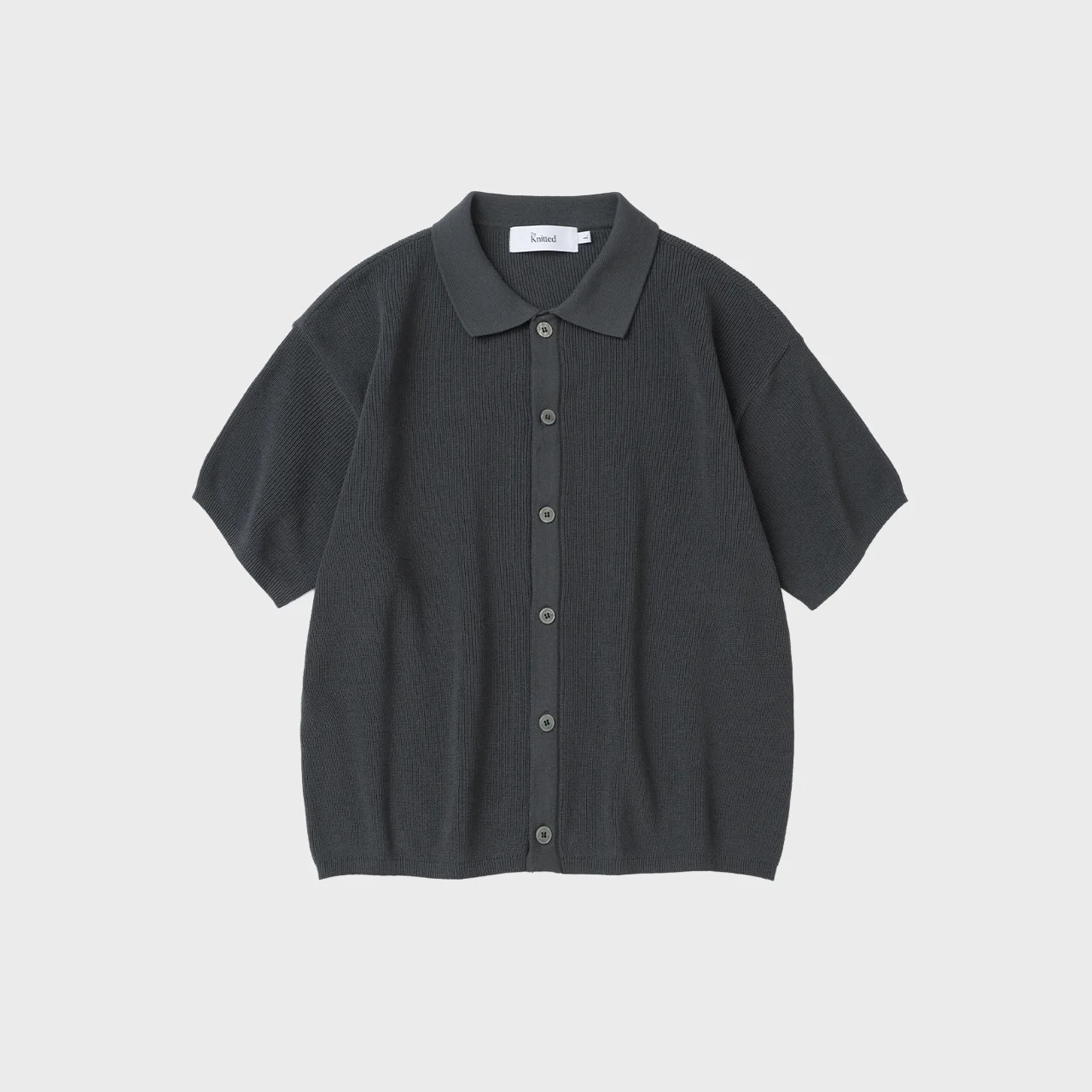 Cool Ever PK 短版 短袖 開襟外套 CHARCOAL