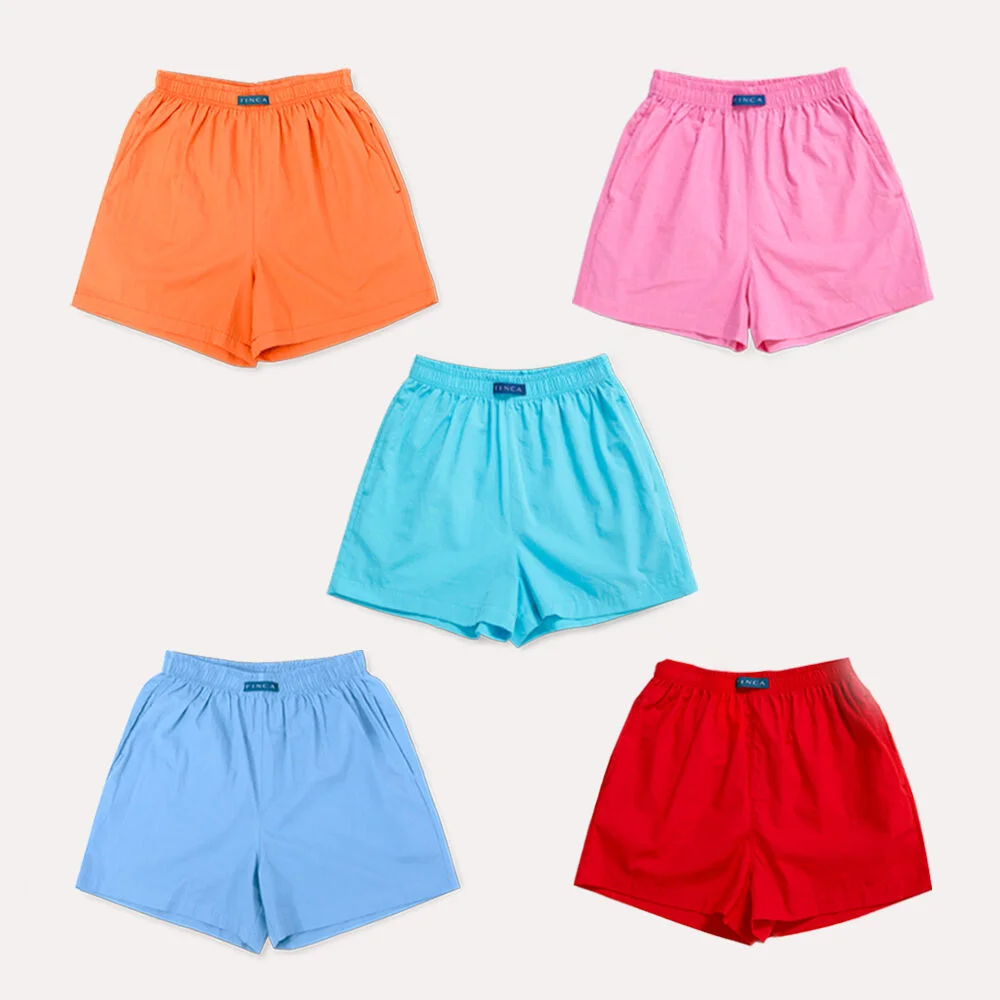 居家外出 平角褲 純色 短褲 5COLORS