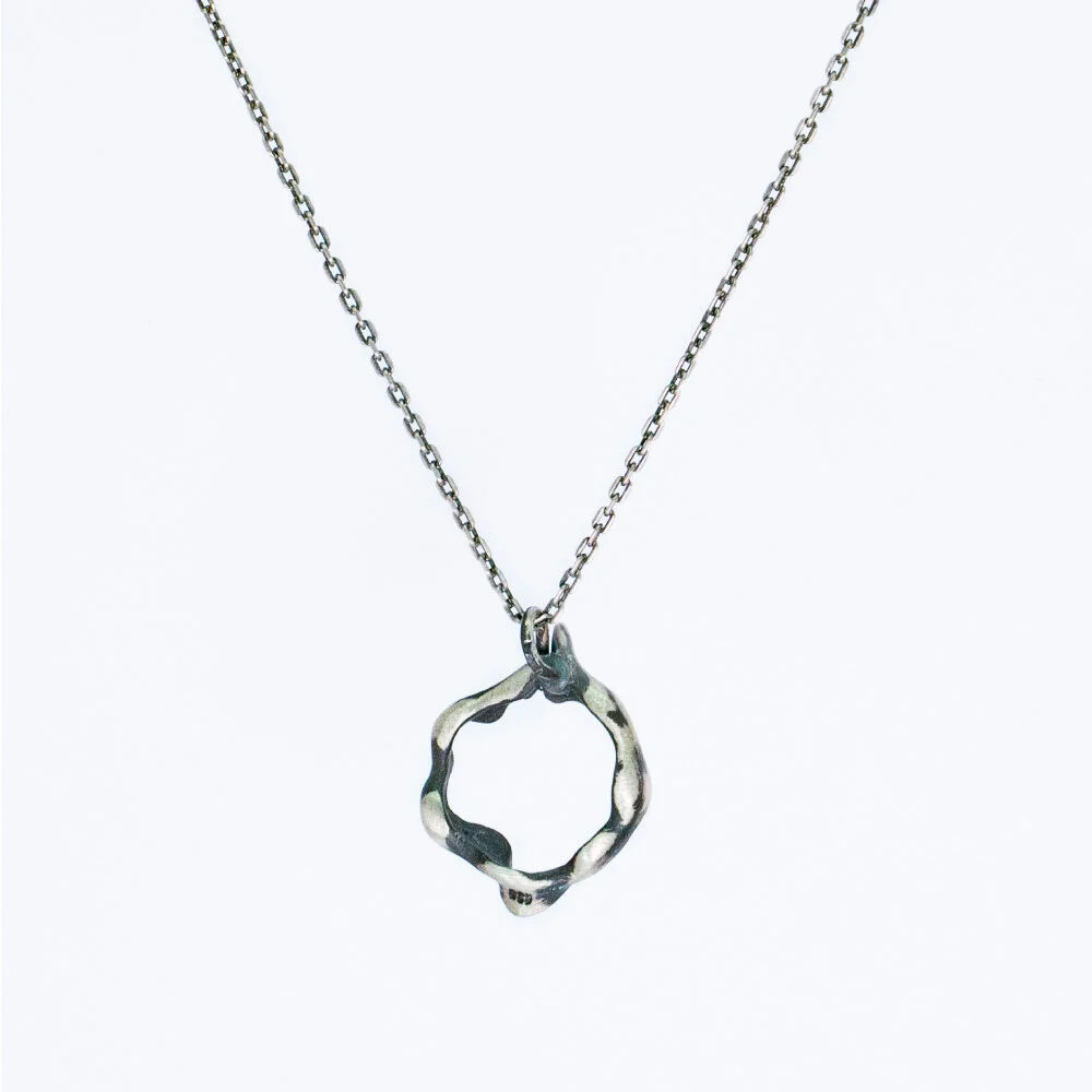 HR 295N_Wavy Ring Necklace (Silver 925)