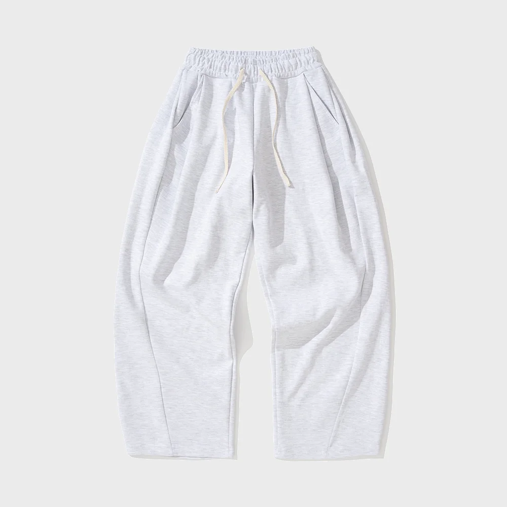 弧形 運動服 褲子 MELANGE WHITE