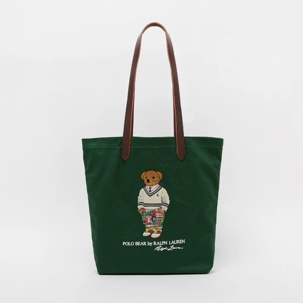 Polo 熊 帆布 托特袋 (GREEN)