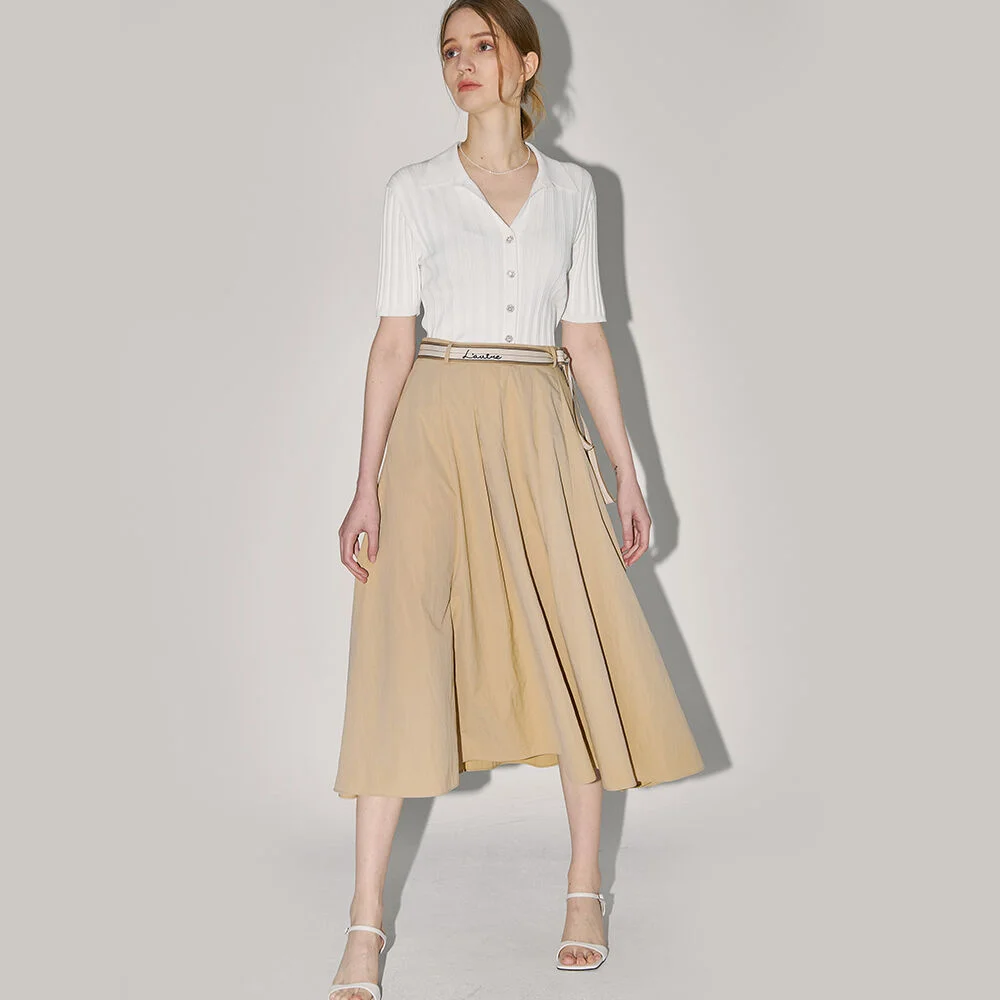 Lautre de min Daisy Beige Flare skirt
