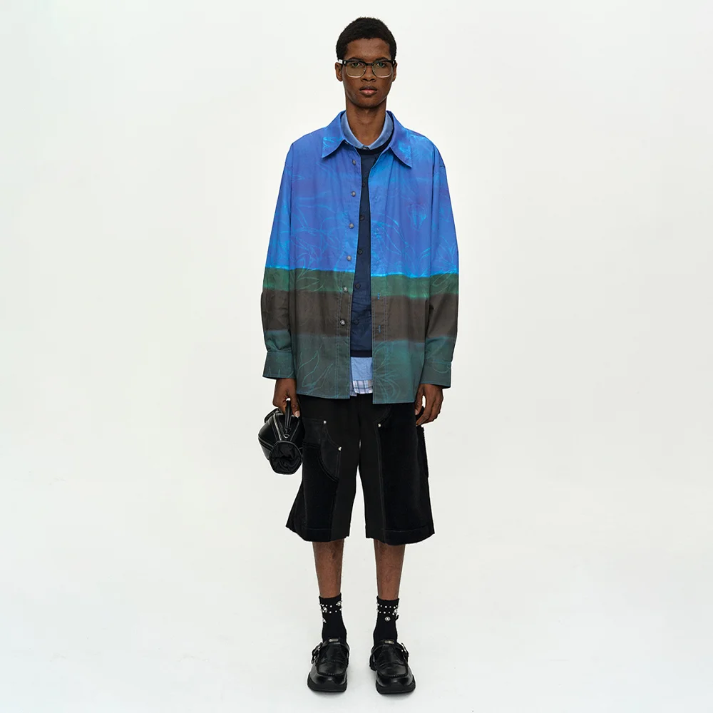 ROTHCO GRADIENT PRINTED SHIRT atb1530m(BLUE)