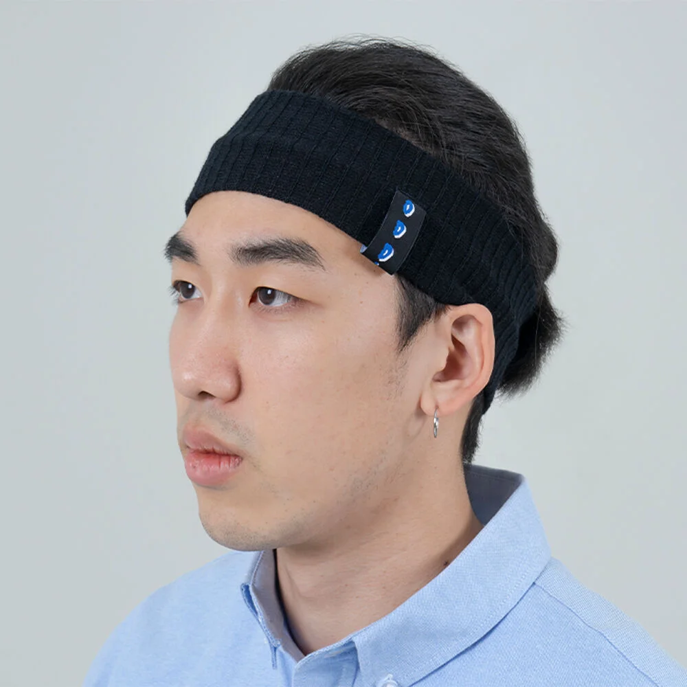 ODD Label Cotton Hair Band_Black