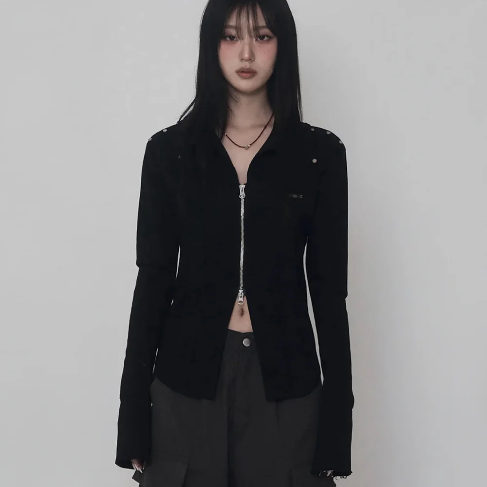 Damage Eyelet Corset Jacket (black)