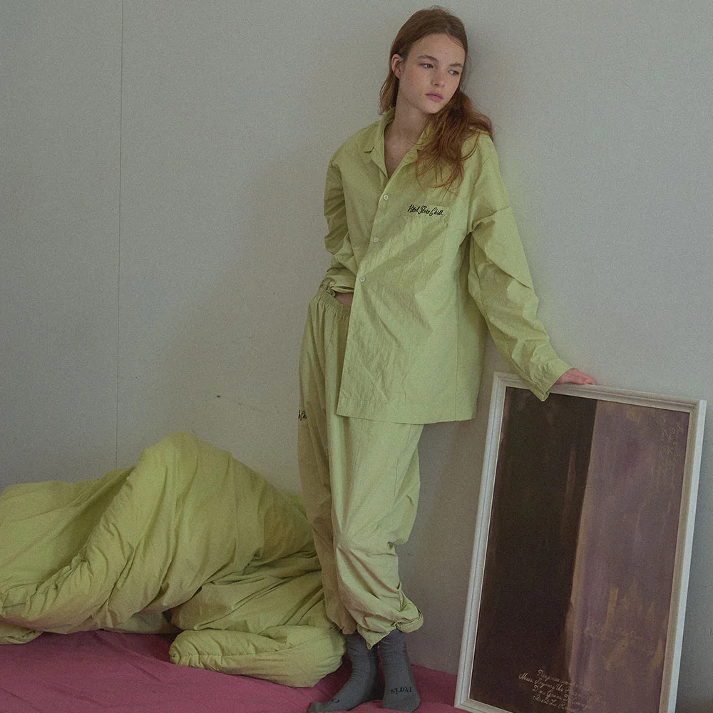 高密度 純棉 Poetique Pajama Shirt (Lime)