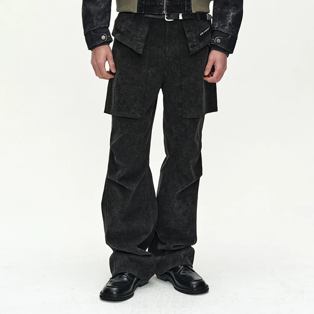 RAPTOR THREE LAYERED WIDE-LEG TROUSERS (BLACK)