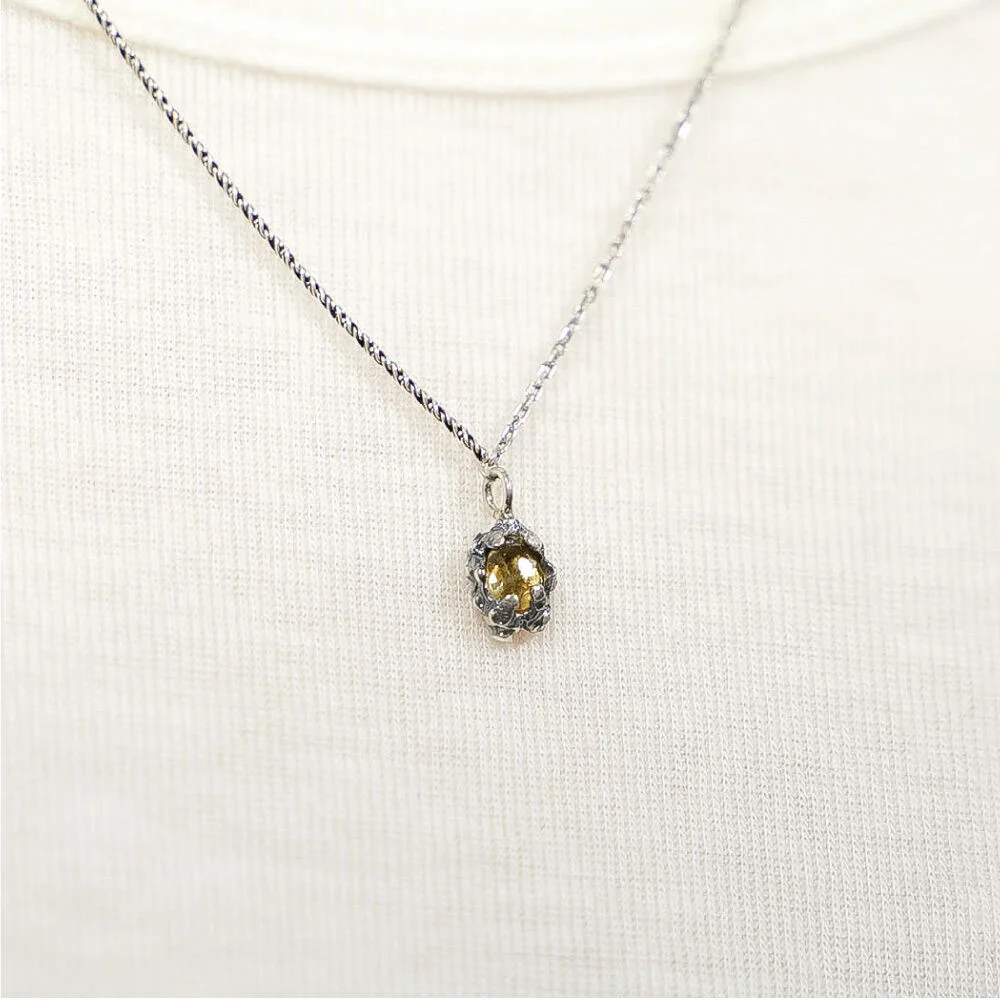 HR 216N_Citrine Necklace (Silver 925)