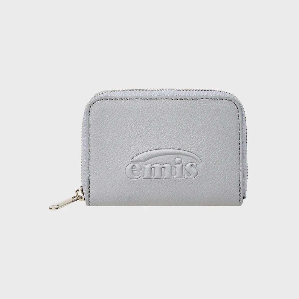 GRAIN LOGO ZIP WALLET-ASH BLUE