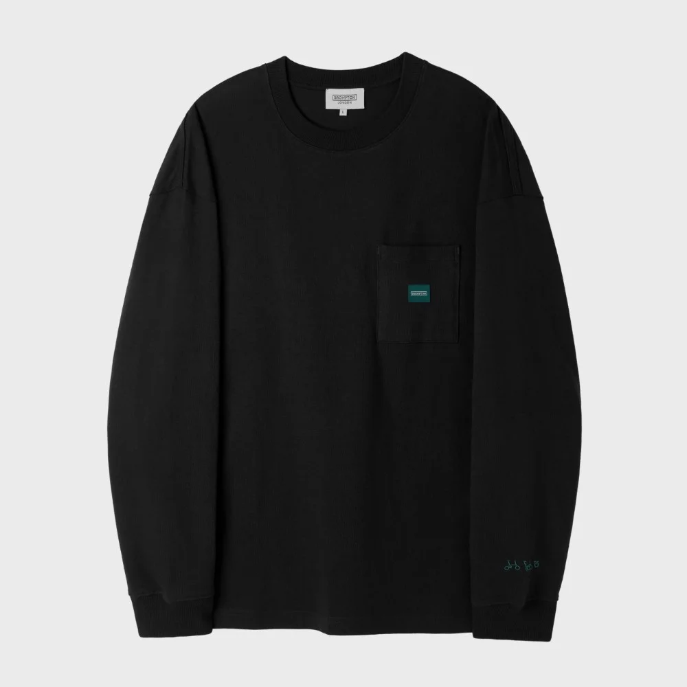 BASIC SOLID LONG SLEEVE T-SHIRT - BLACK (P253UTS411)